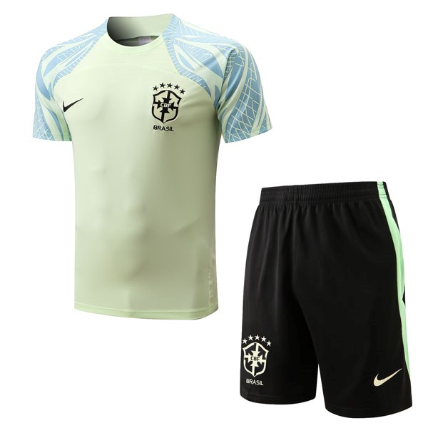 Trainingsshirt Brasilien Komplett-Set 2022-2023 Grün